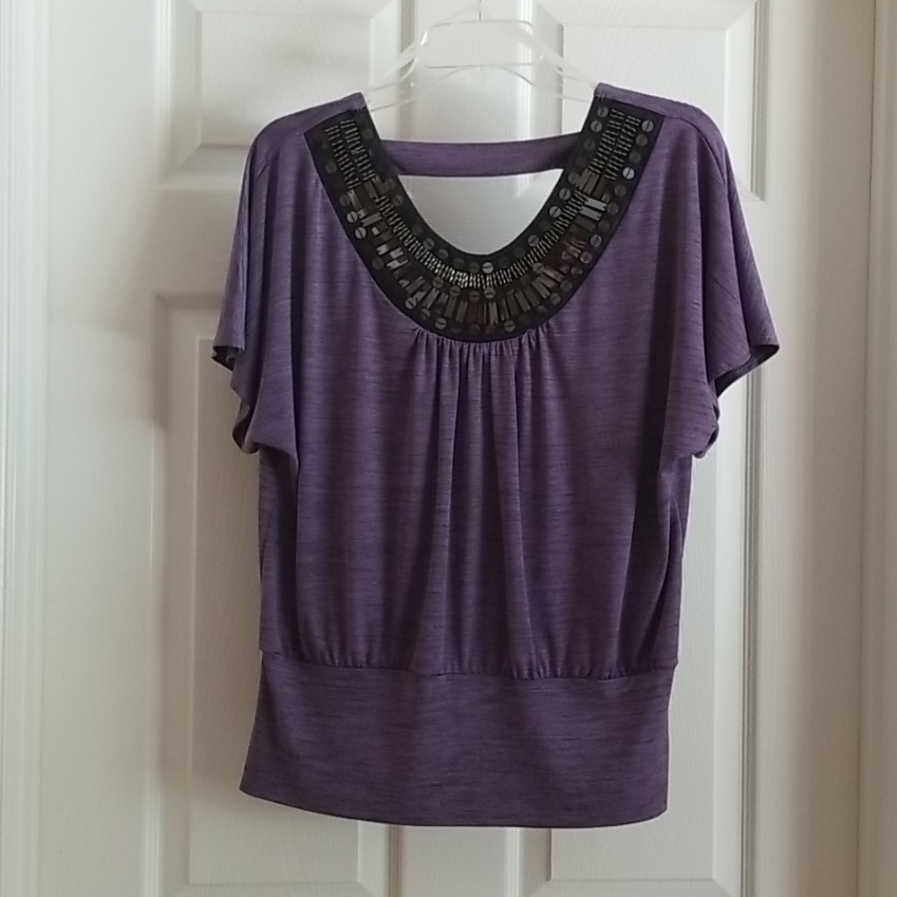 Purple bling blouse